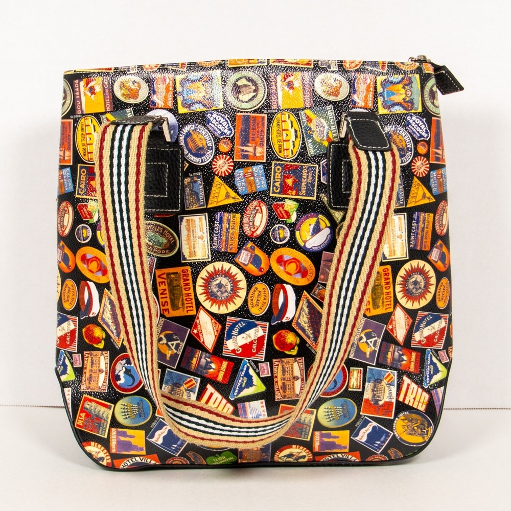 Sydney Love Vintage Hotel Stamps Travel Shoulder Bag Tote Whimsical